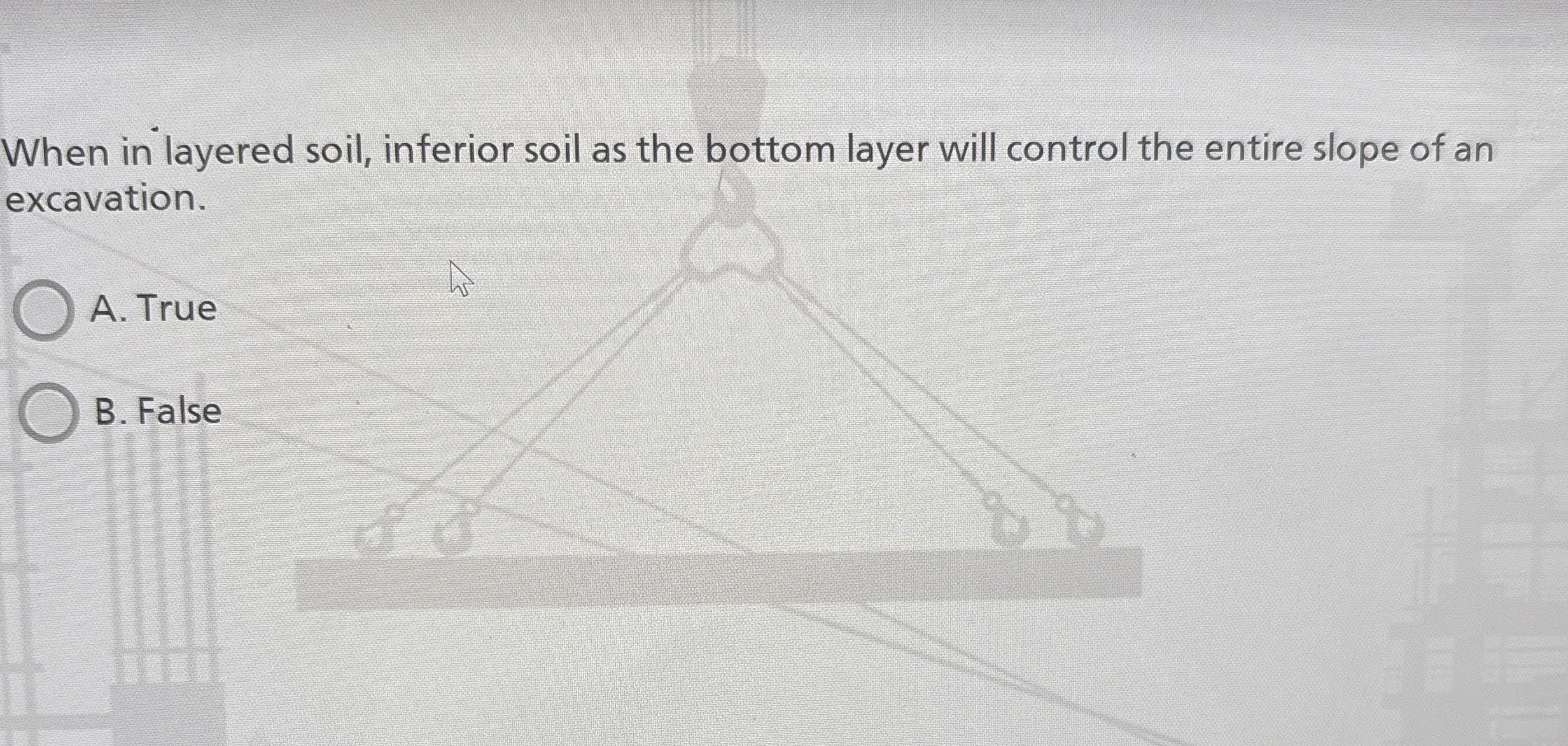 When in layered soil, inferior soil as the bottom