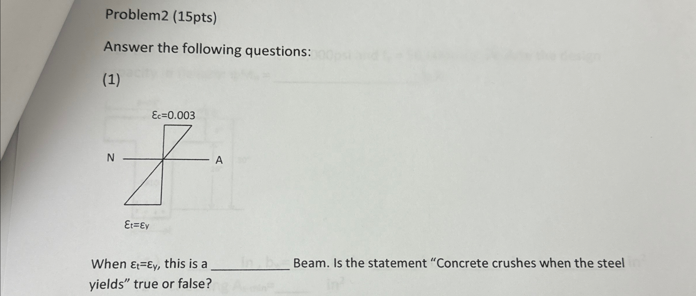 Problem 2 ( 1 5 pts ) Answer the following