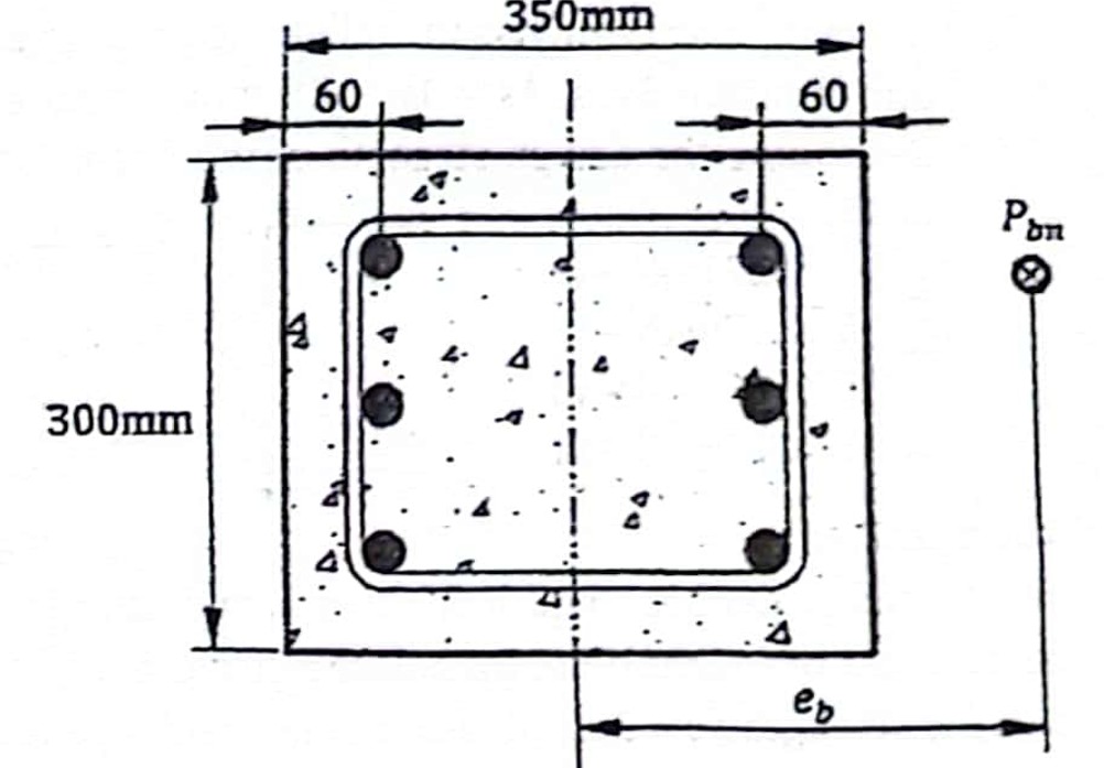 The reinforced concrete column shown is