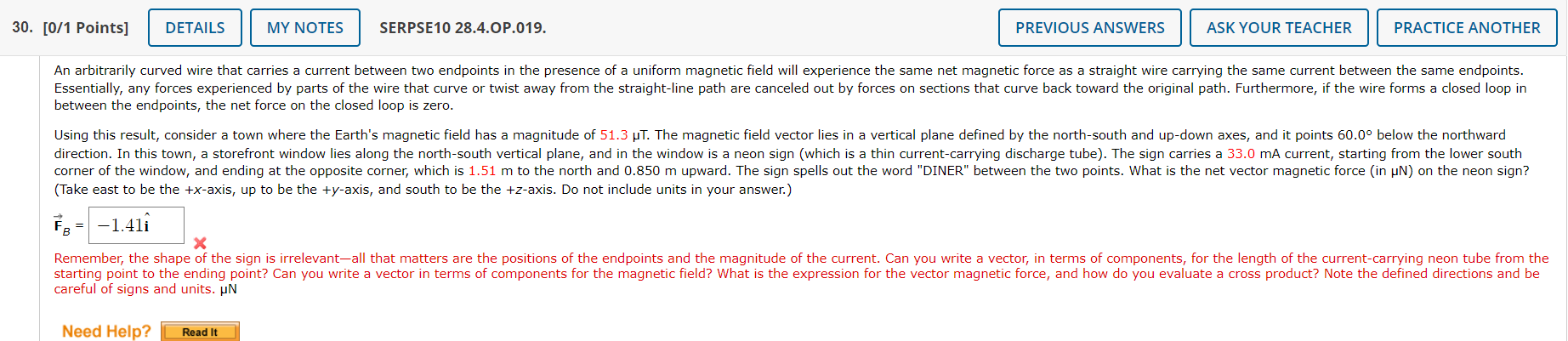 between the endpoints, the net force on the