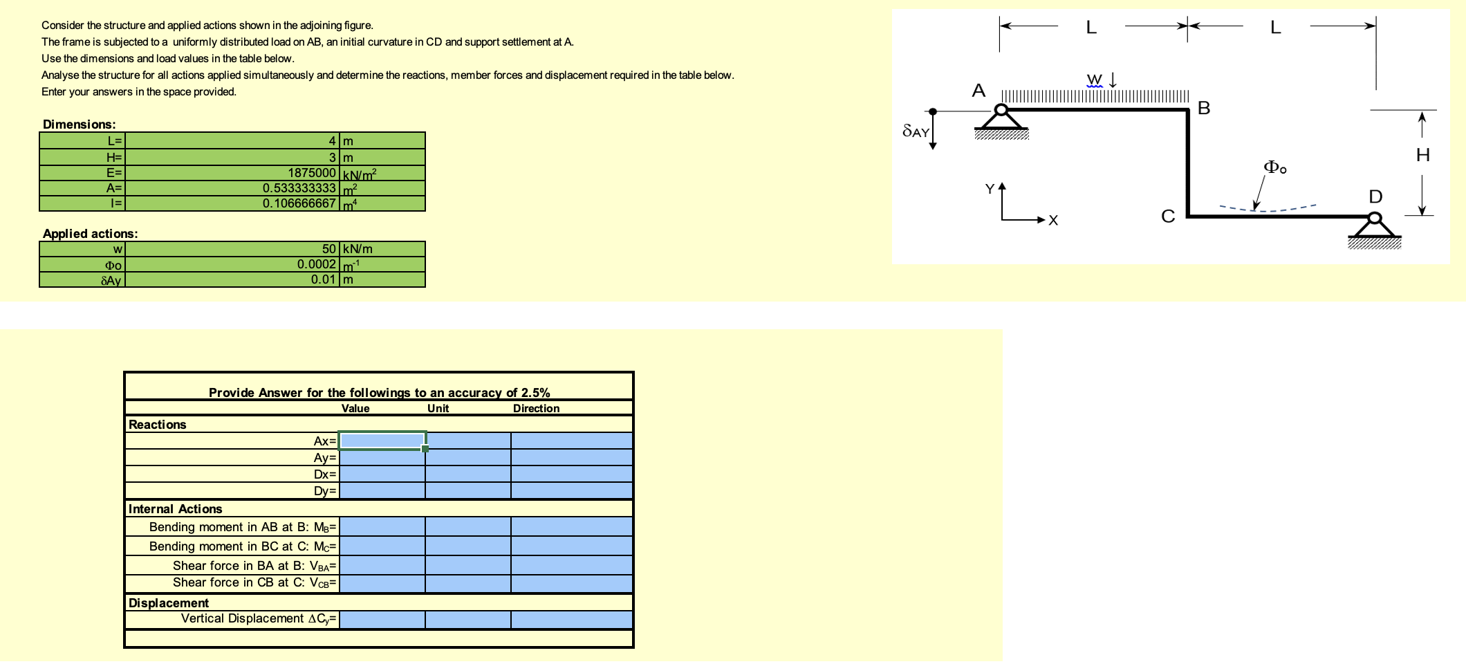 Please answer all parts of the table. Only use