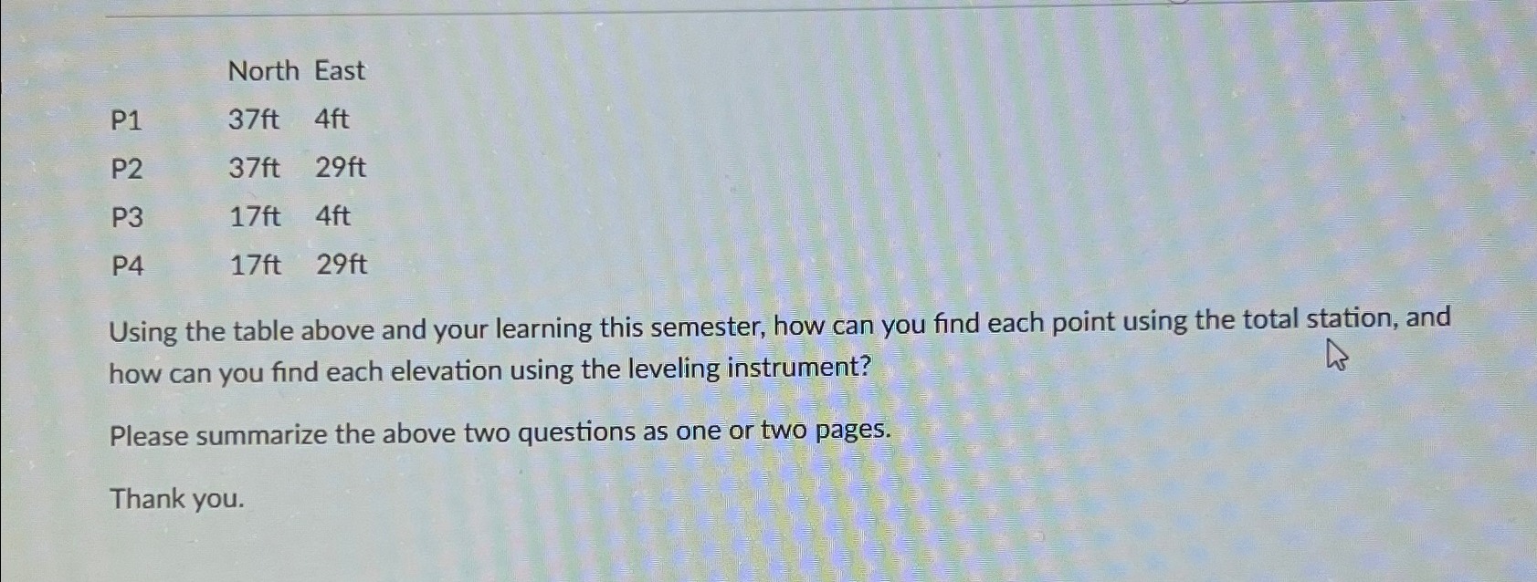 Construction surveying