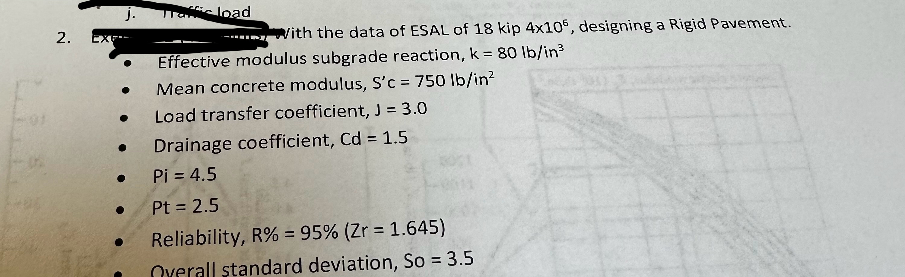 ExE - 7 ith the data of ESAL of 1 8 kip 4 1 0 6 ,