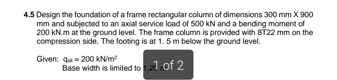 4 . 5 Design the foundation of a frame