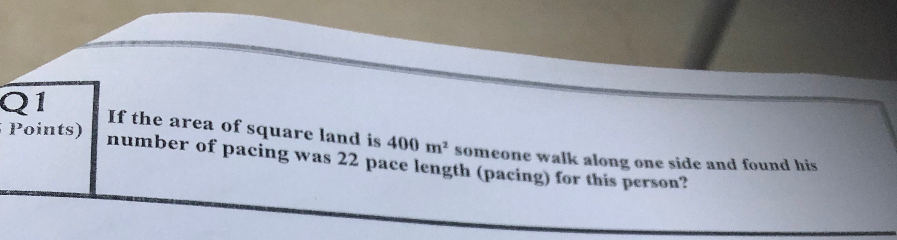 1 If the area of square land is 4 0 0 m 2 someone