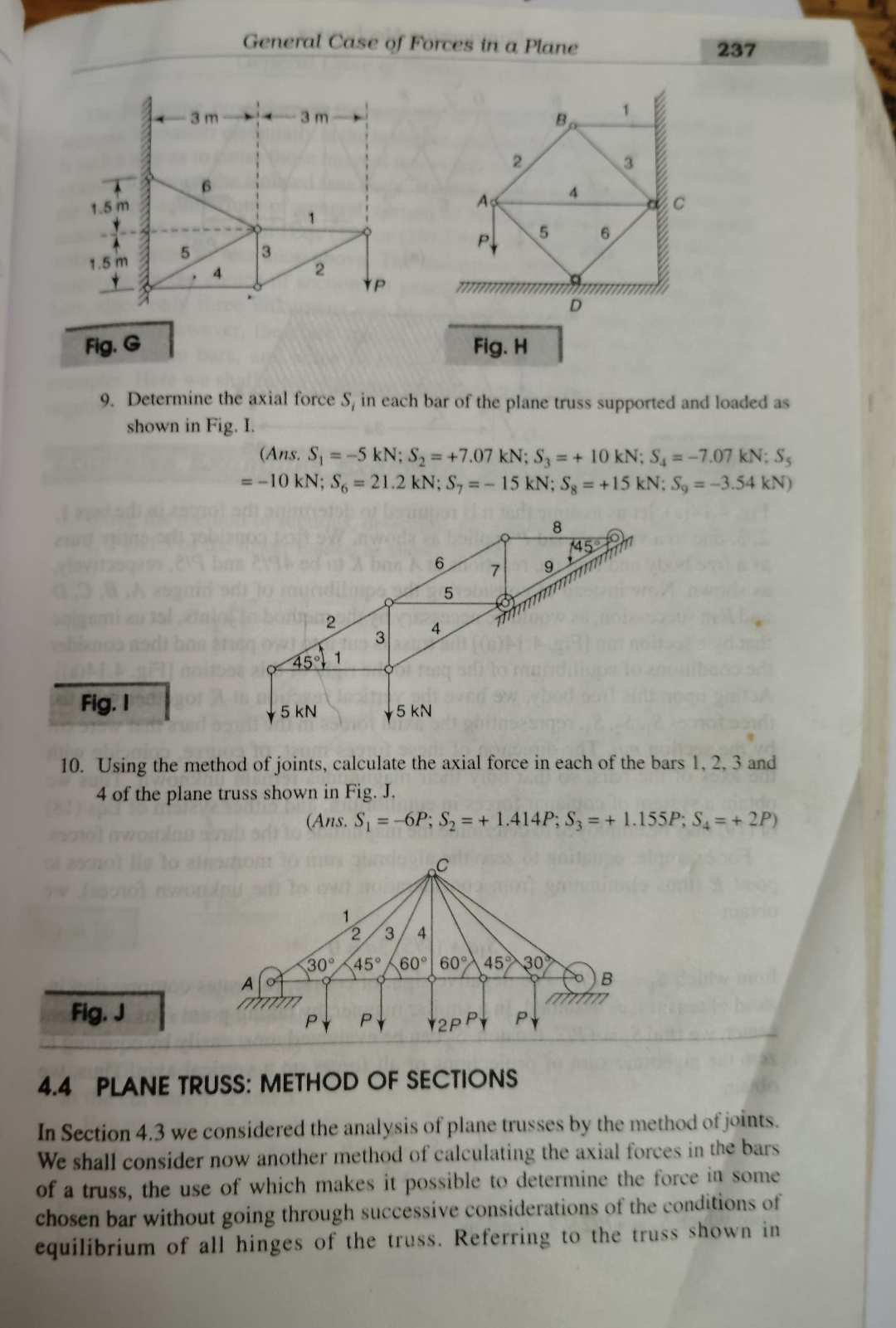 General Case of Forces in a Plane 2 3 7 Fig. G
