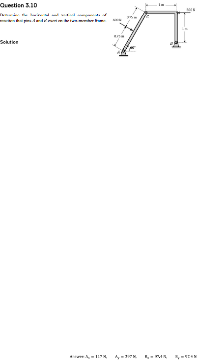 Question 3 . 1 0 Detenmine the horizontal and