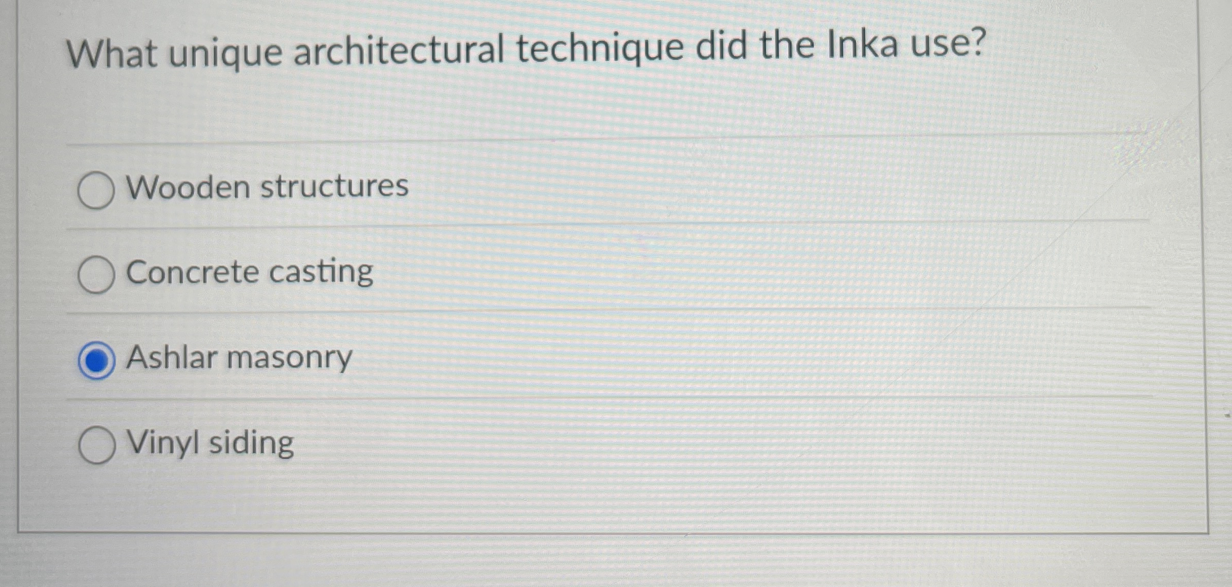 What unique architectural technique did the Inka