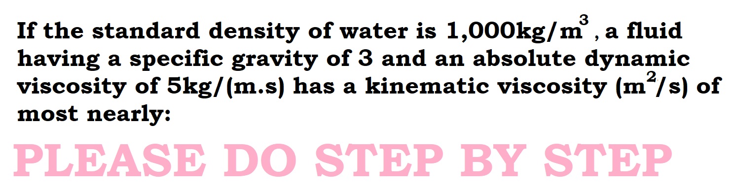 If the standard density of water is 1 , 0 0 0 k g