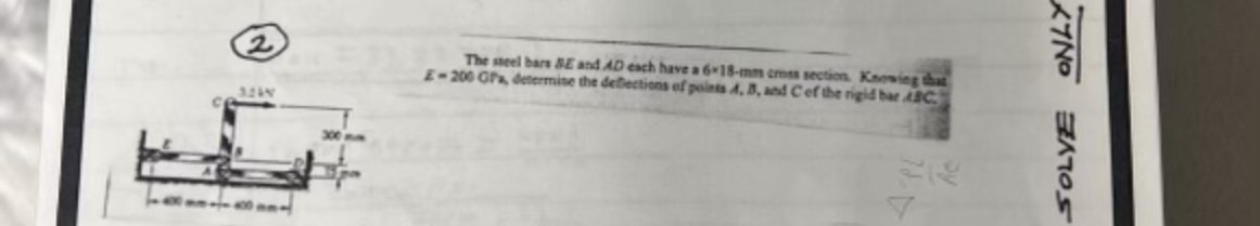 ( 2 ) The anel bart B E asd A D each have a 6 1 8