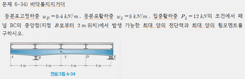 Using the influence lines, Find the maximum