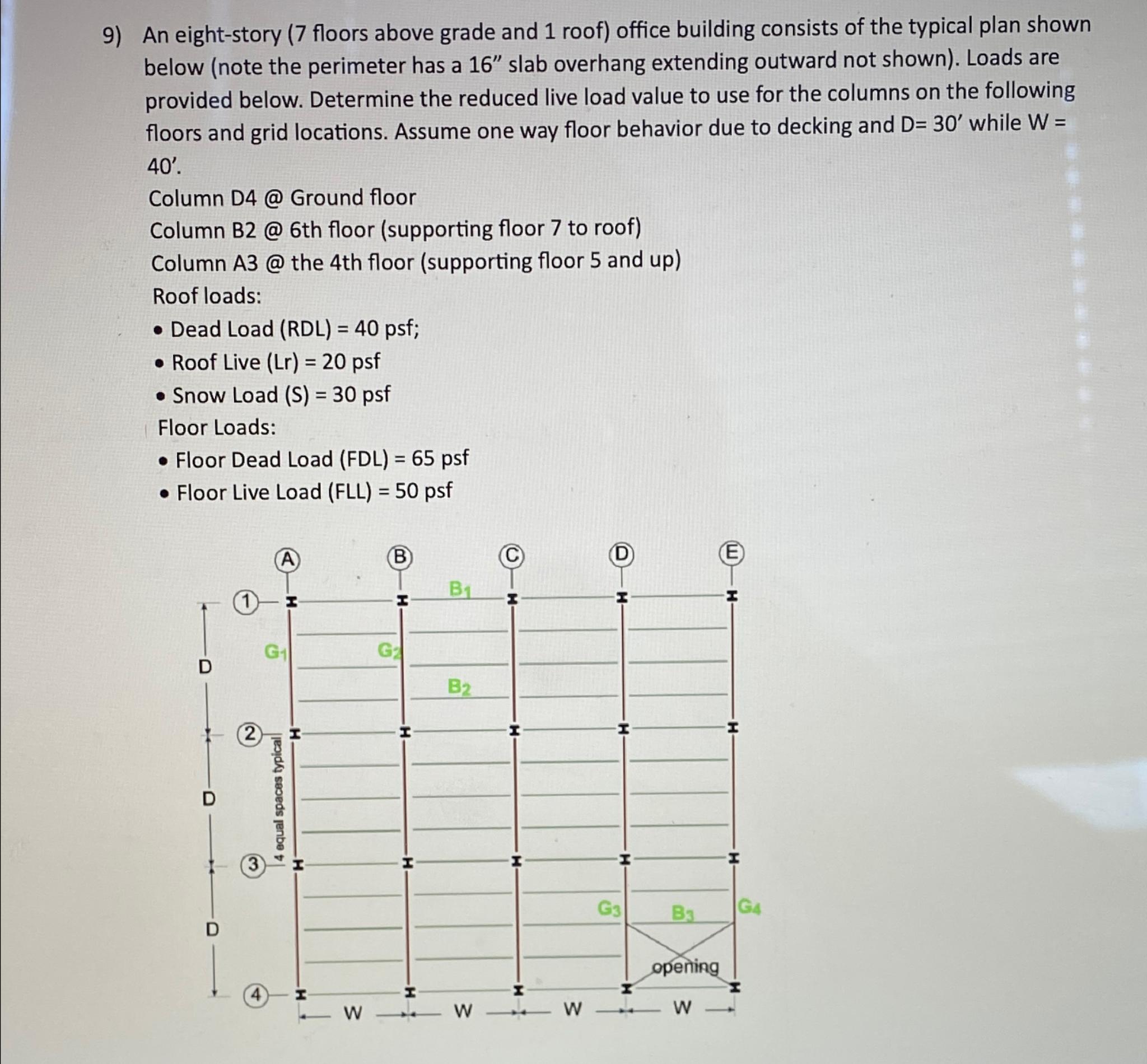 An eight - story ( 7 floors above grade and 1
