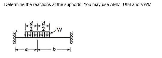 Determine the reactions at the supports. You may