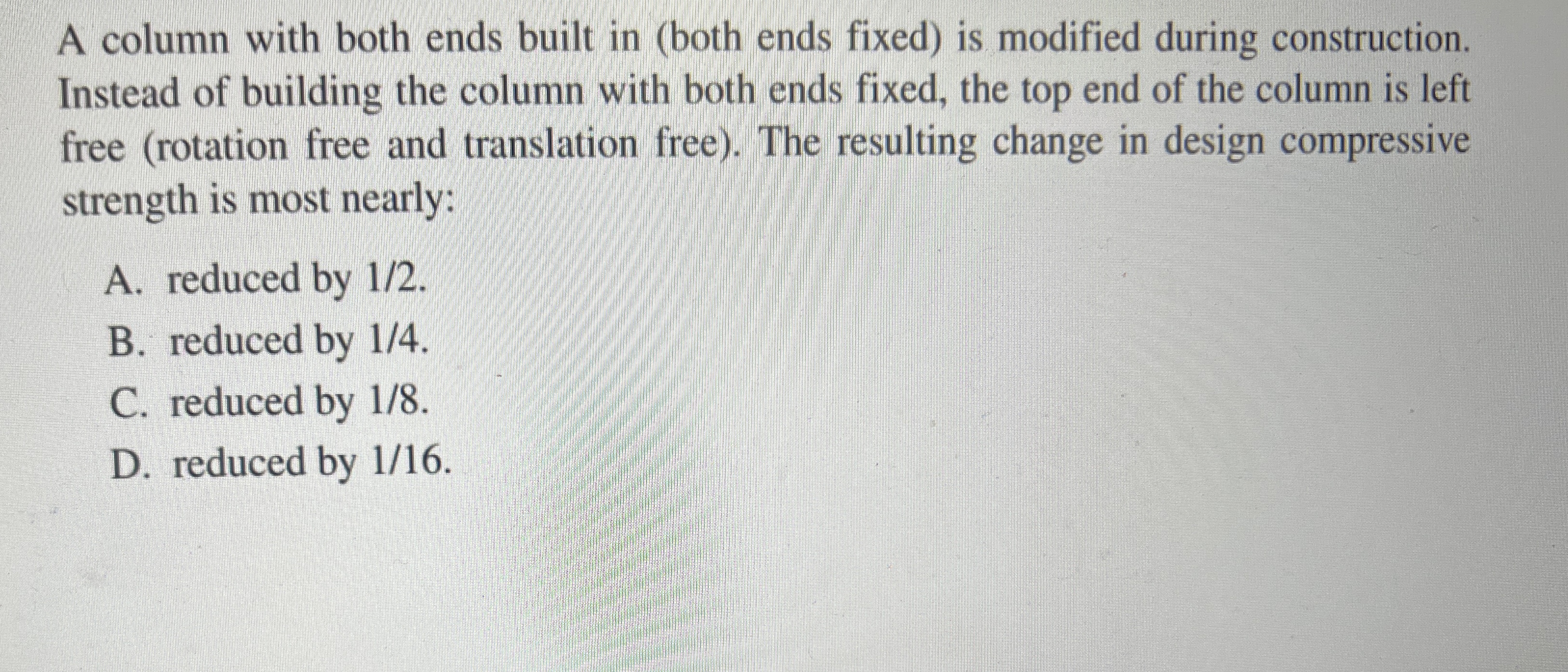 A column with both ends built in ( both ends