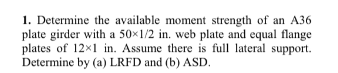 Determine the available moment strength of an A 3