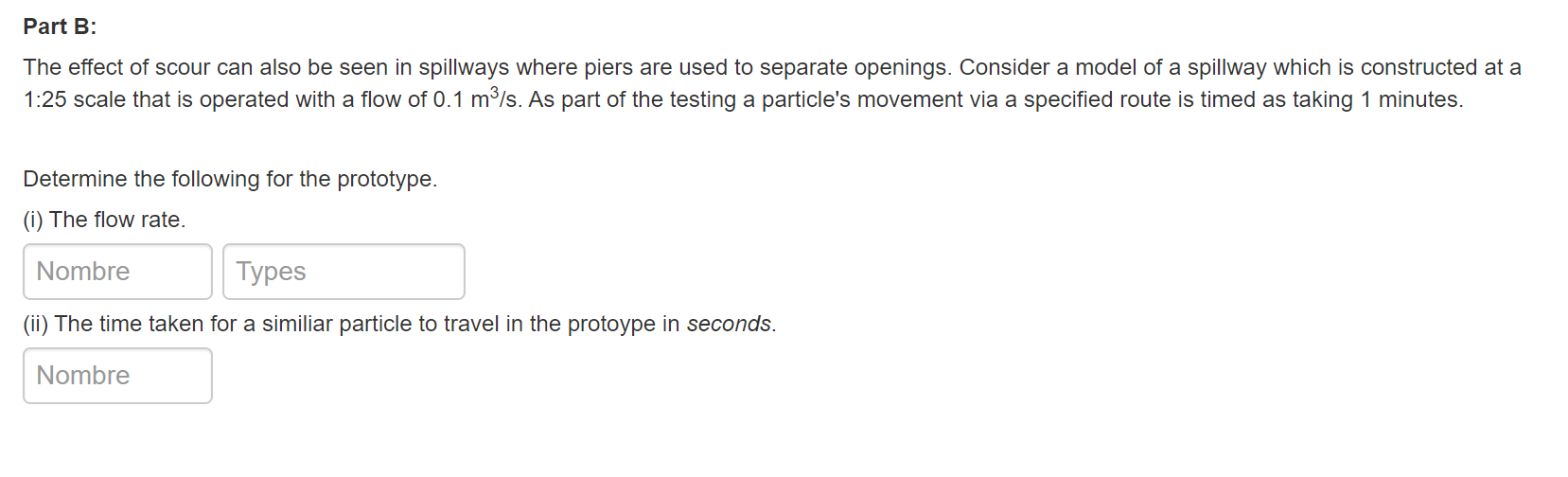 Part B: The effect of scour can also be seen in