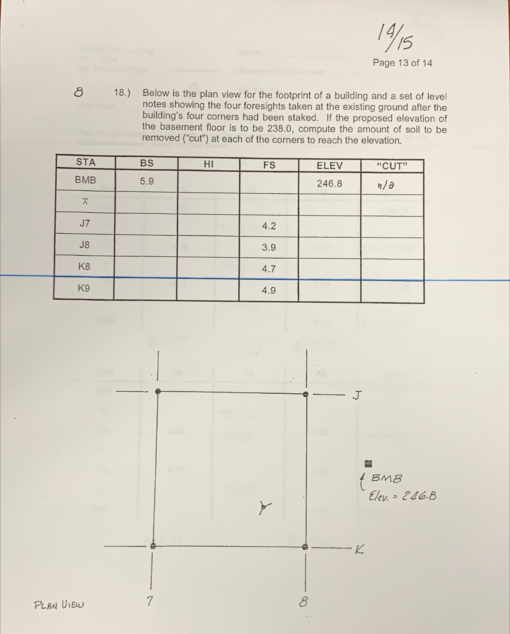 Page 1 3 of 1 4 8 1 8 . ) Below is the plan view
