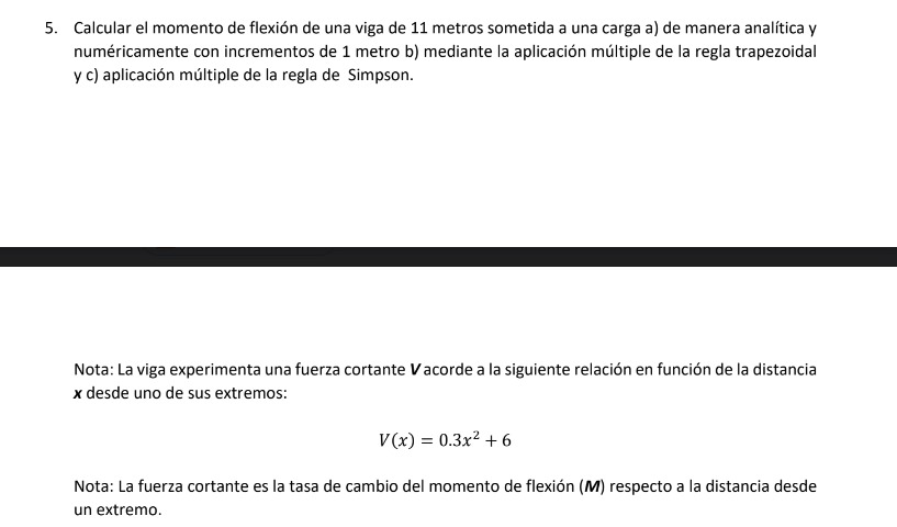 Calcular el momento de flexi n de una viga de 1 1