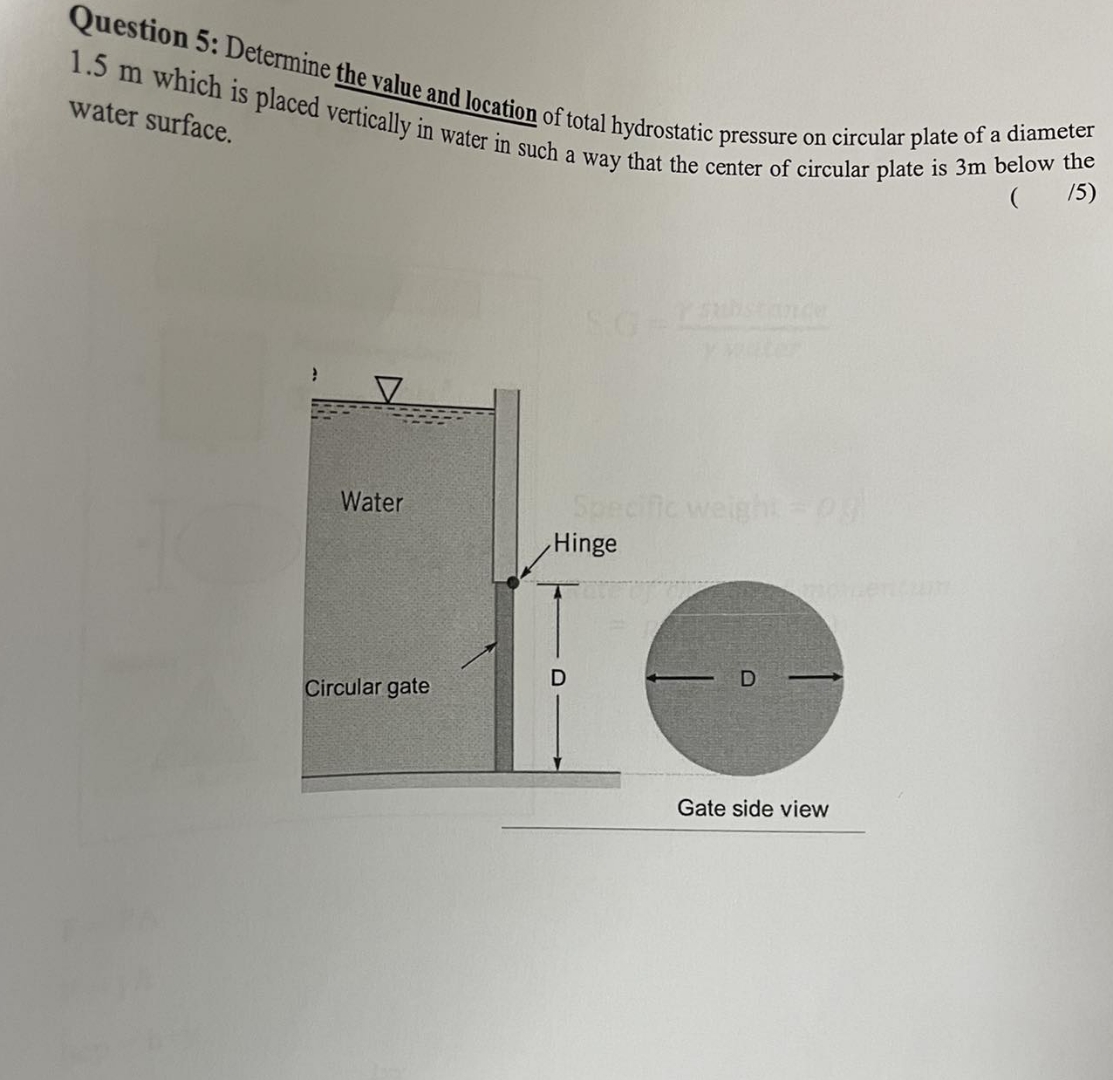 1 . 5 m which is placed vertically in water in