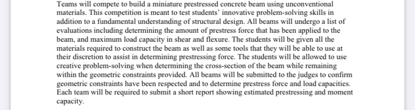 Teams will compete to build a miniature