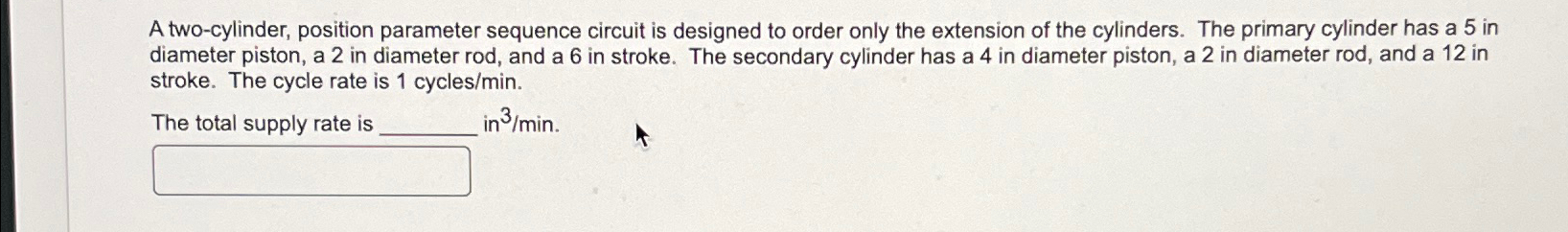 A two - cylinder, position parameter sequence