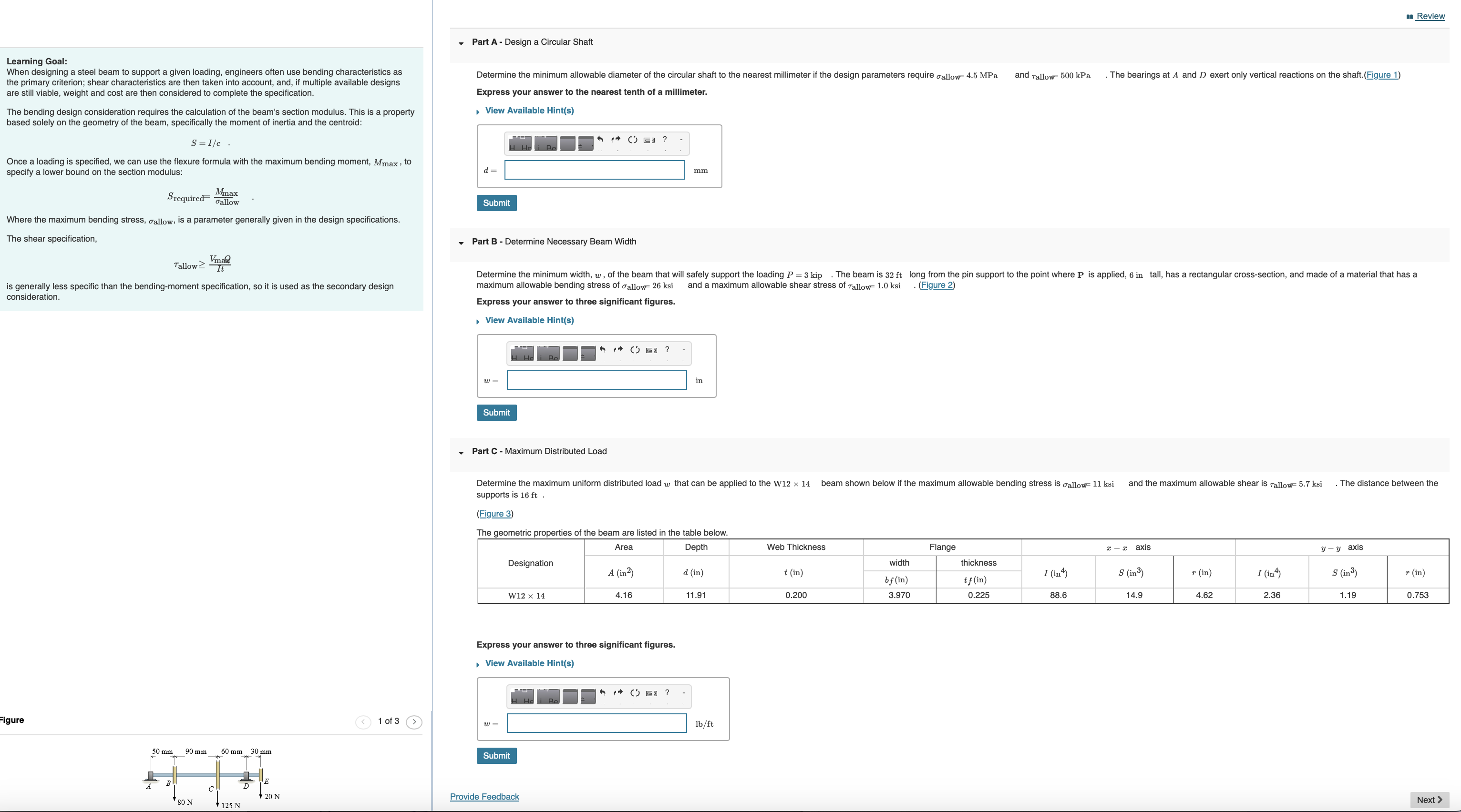 Learning Goal: When designing a steel beam to