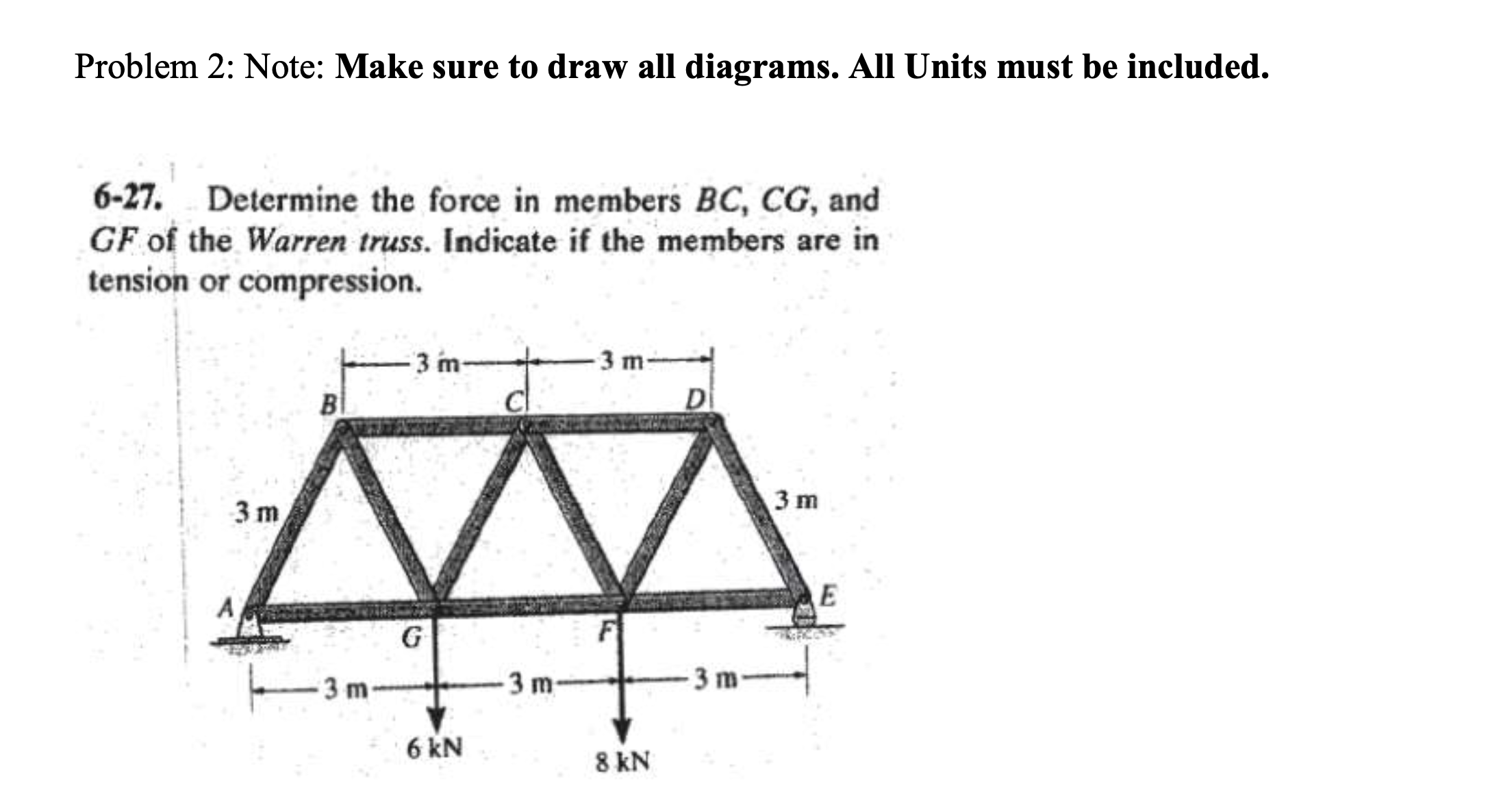 Solve by using section method Problem 2 : Note:
