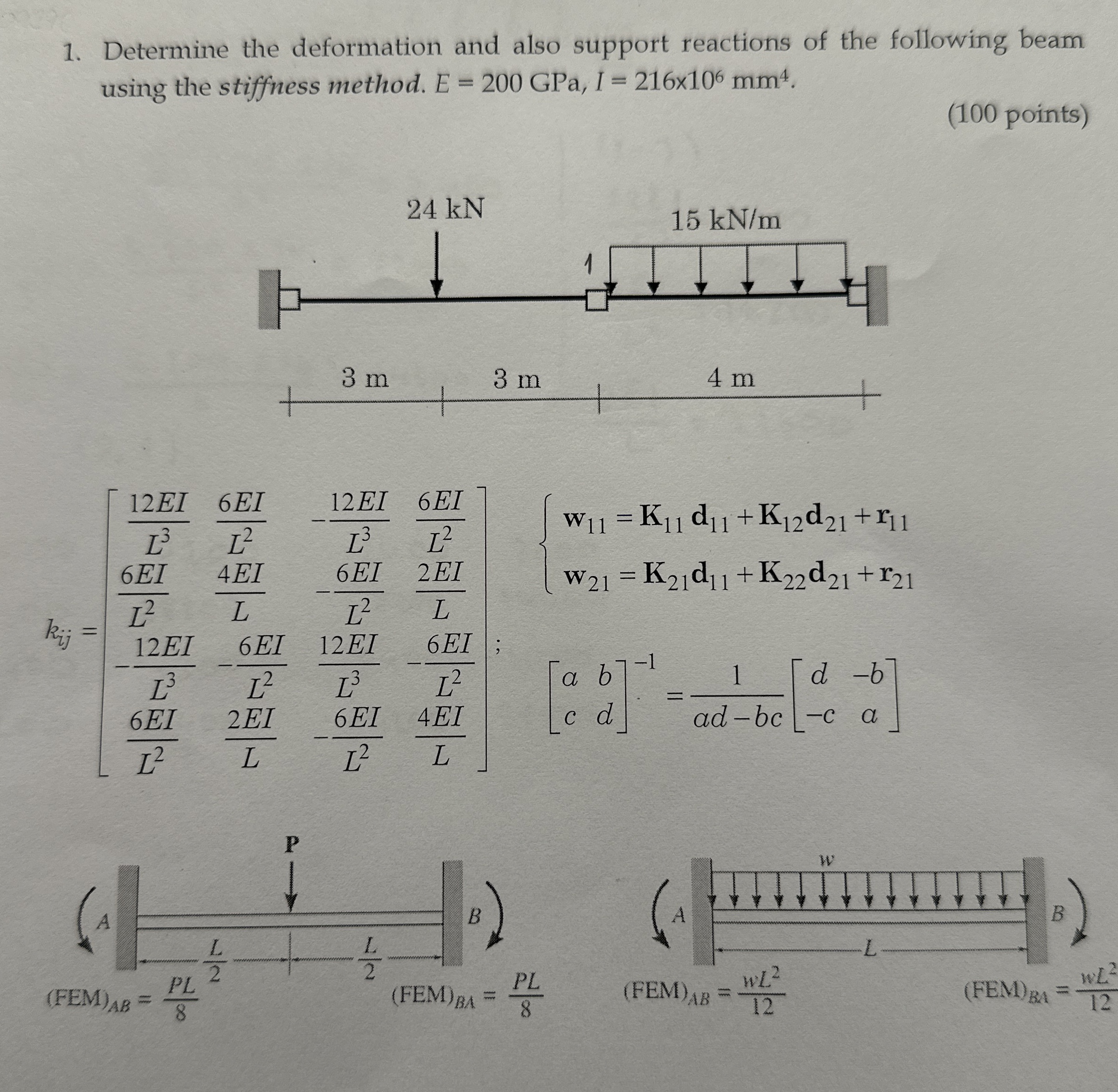 Determine the deformation and also support