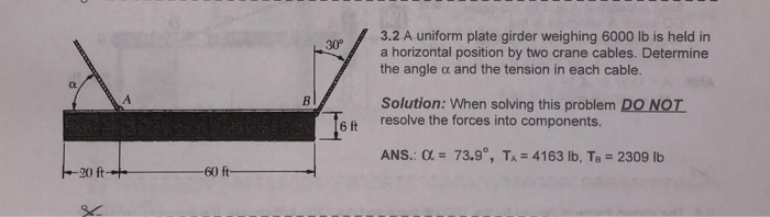 3 . 2 A uniform plate girder weighing 6 0 0 0 l b