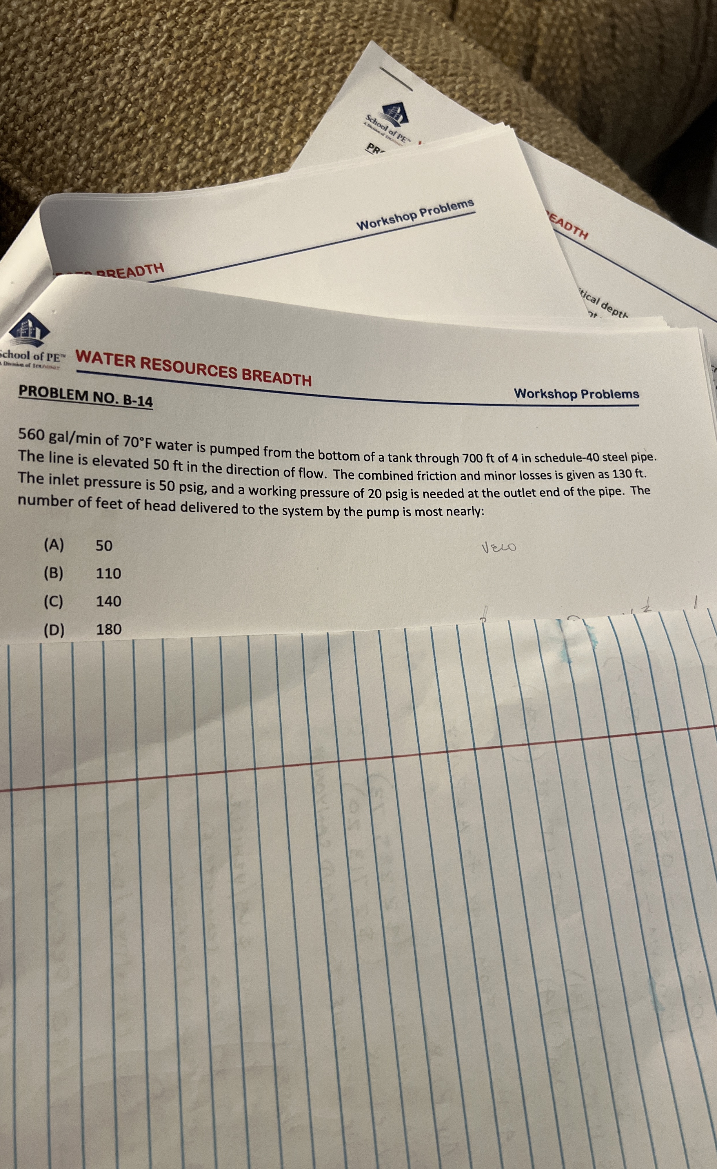 Workshop Problems QREADTH I WATER RESOURCES