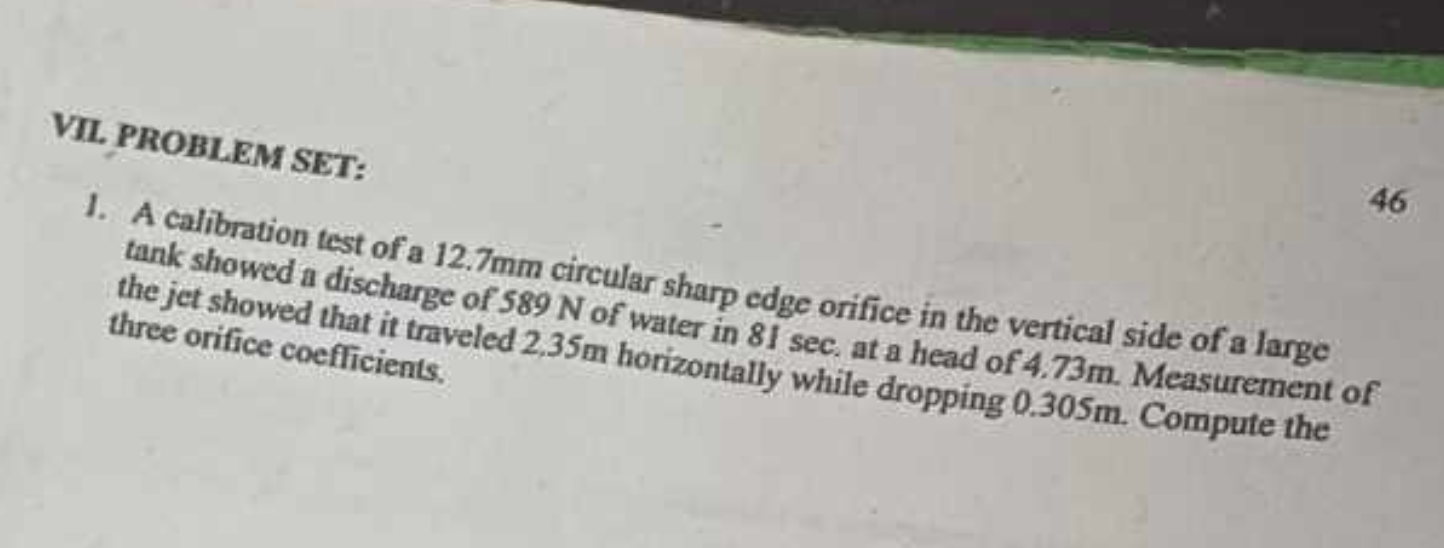 VII. PROBLEM SET: A calibration test of a 1 2 . 7