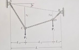 1 , Determine the tension in each segment of the