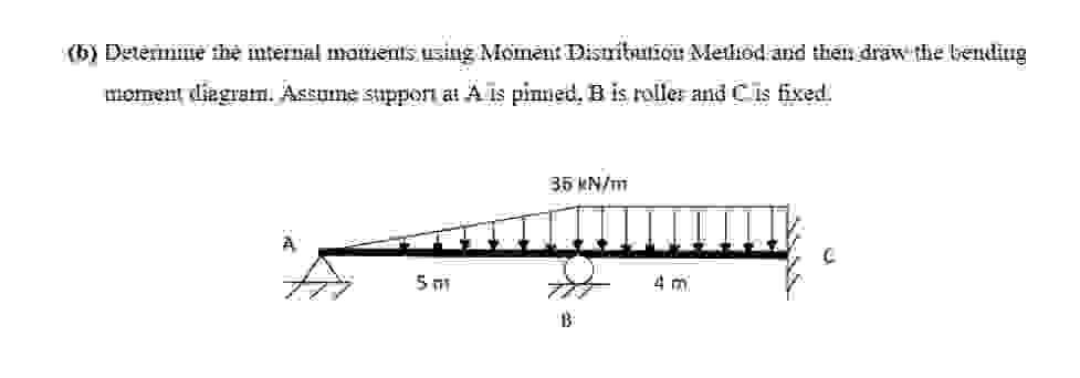 ( b ) Determine the internal moment by using