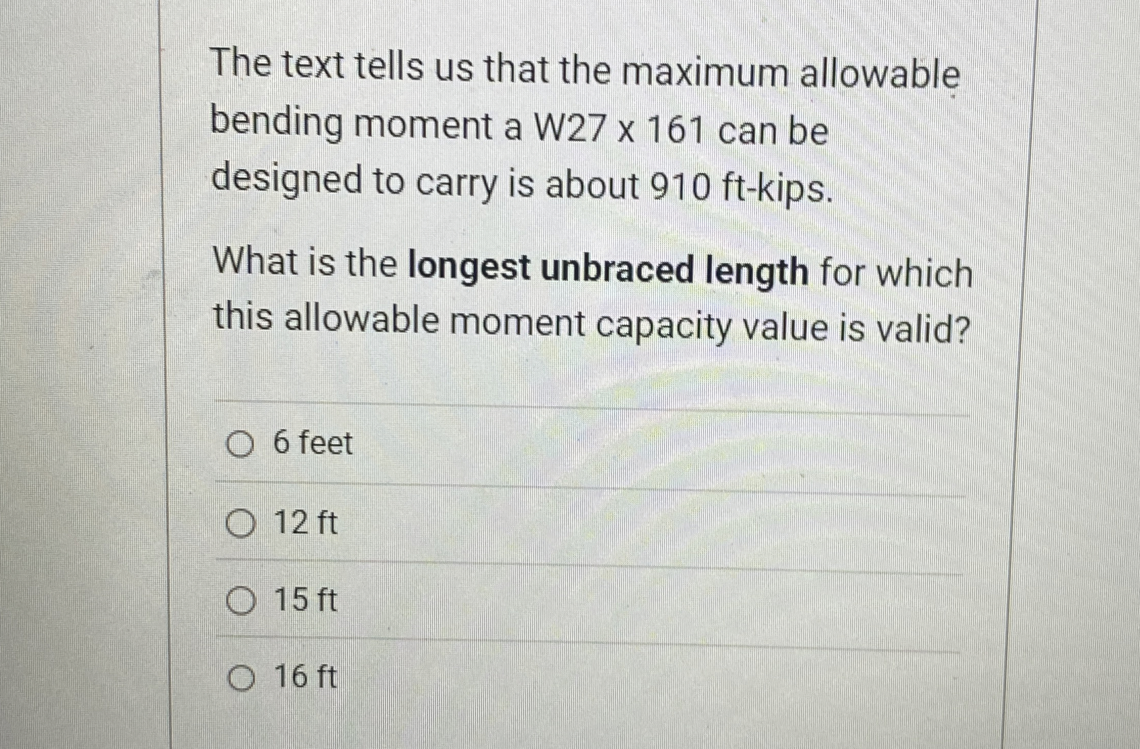 The text tells us that the maximum allowable