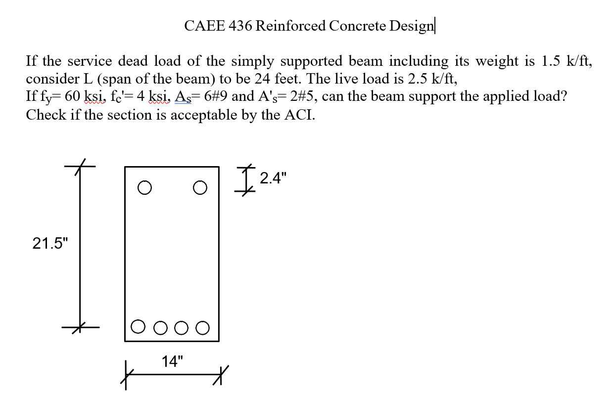 Reinforced Concrete Design Question Refer to