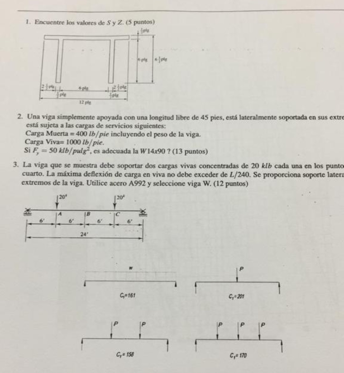 Una viga simplemente apoyada con una longitud