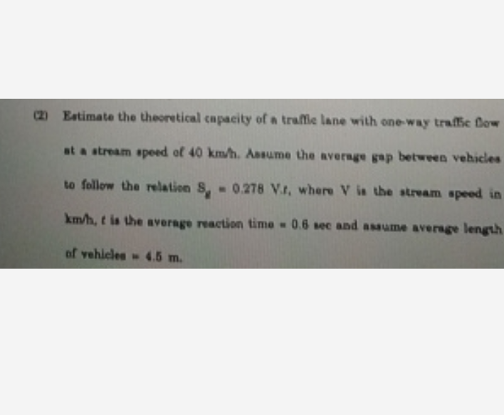 ( 2 ) Eatimate the theorntical capacity of a