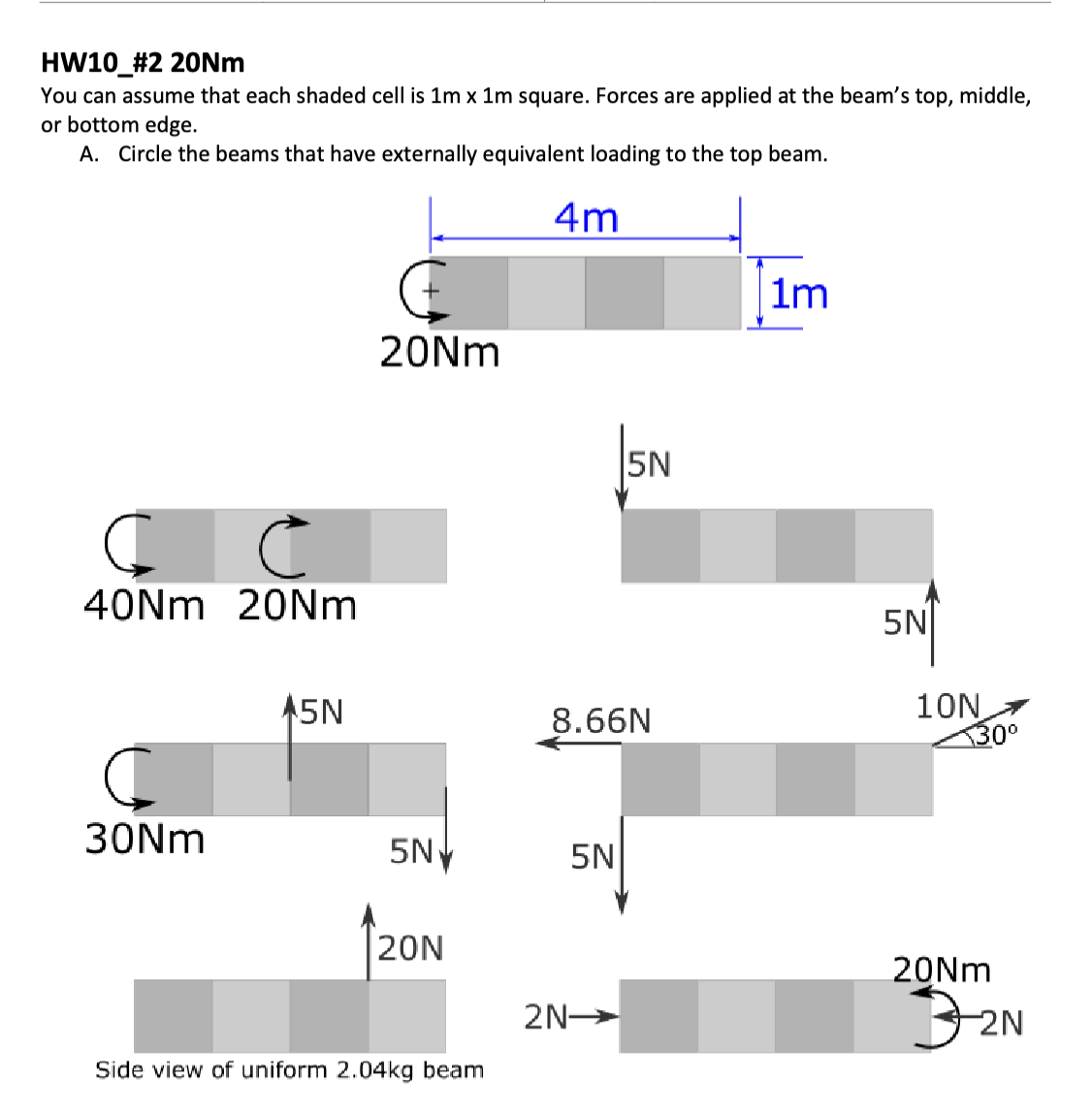HW 1 0 _ # 2 2 0 Nm You can assume that each