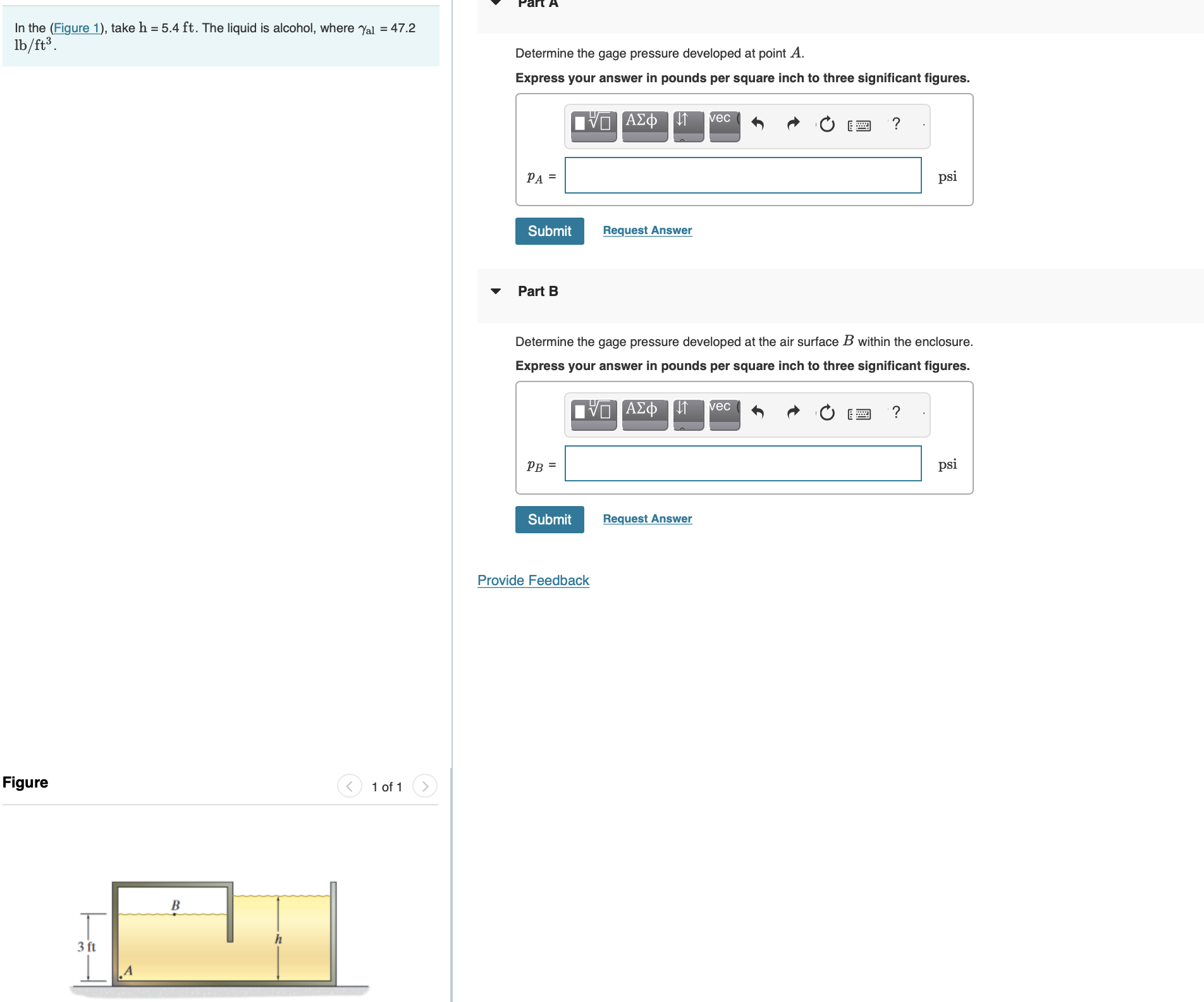 In the ( Figure 1 ) , take h = 5 . 4 f t . The