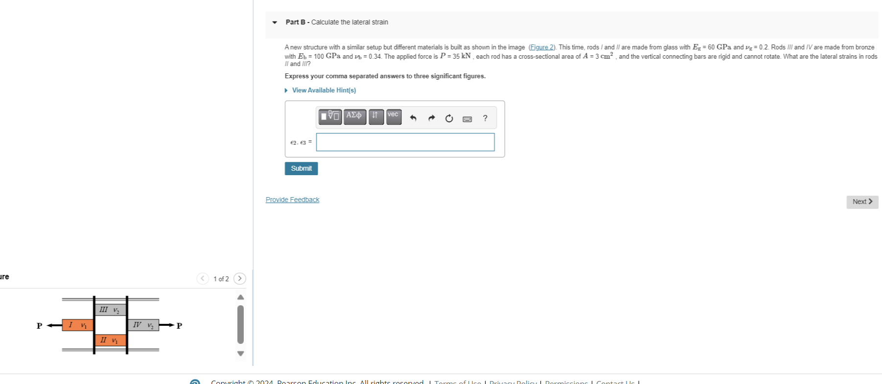 Part B - Calculate the lateral strain with E b =