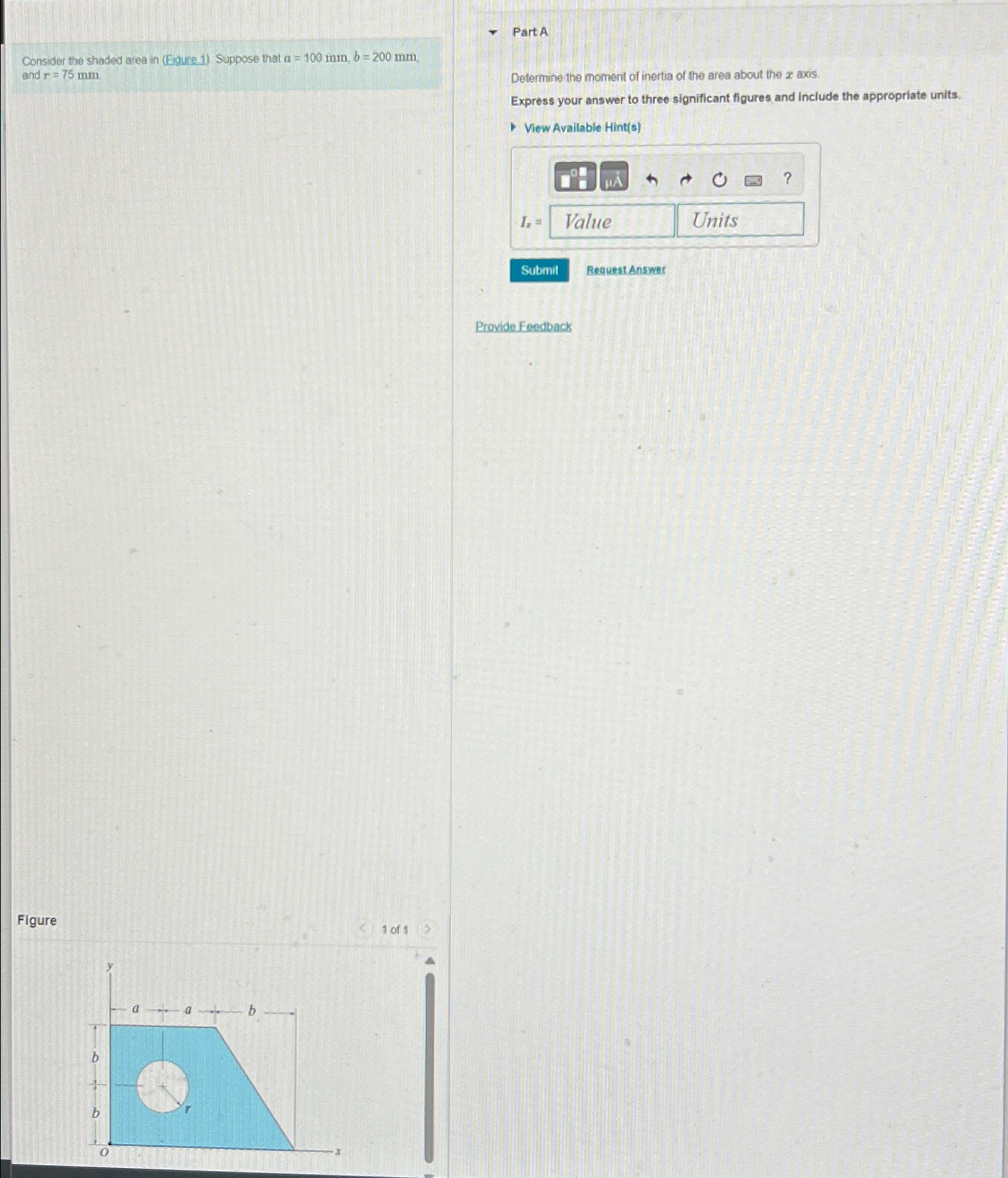 Consider the shaded area in ( Egure 1 ) . Suppose