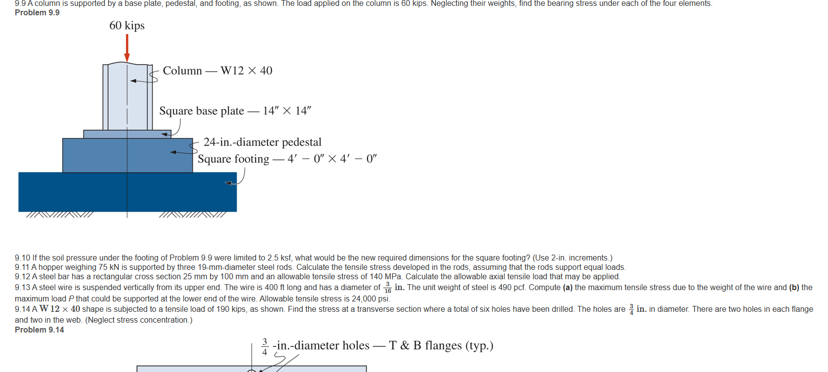 Problem 9 . 9 9 . 1 0 If the soil pressure under