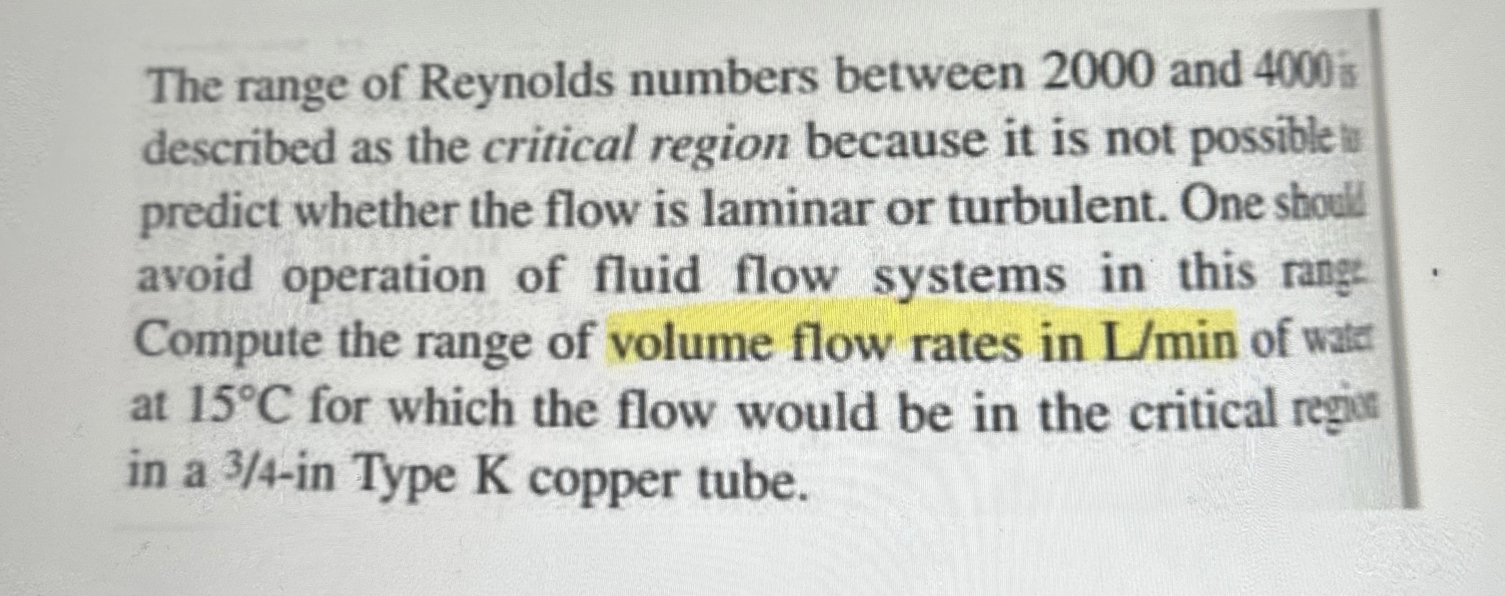 The range of Reynolds numbers between 2 0 0 0 and