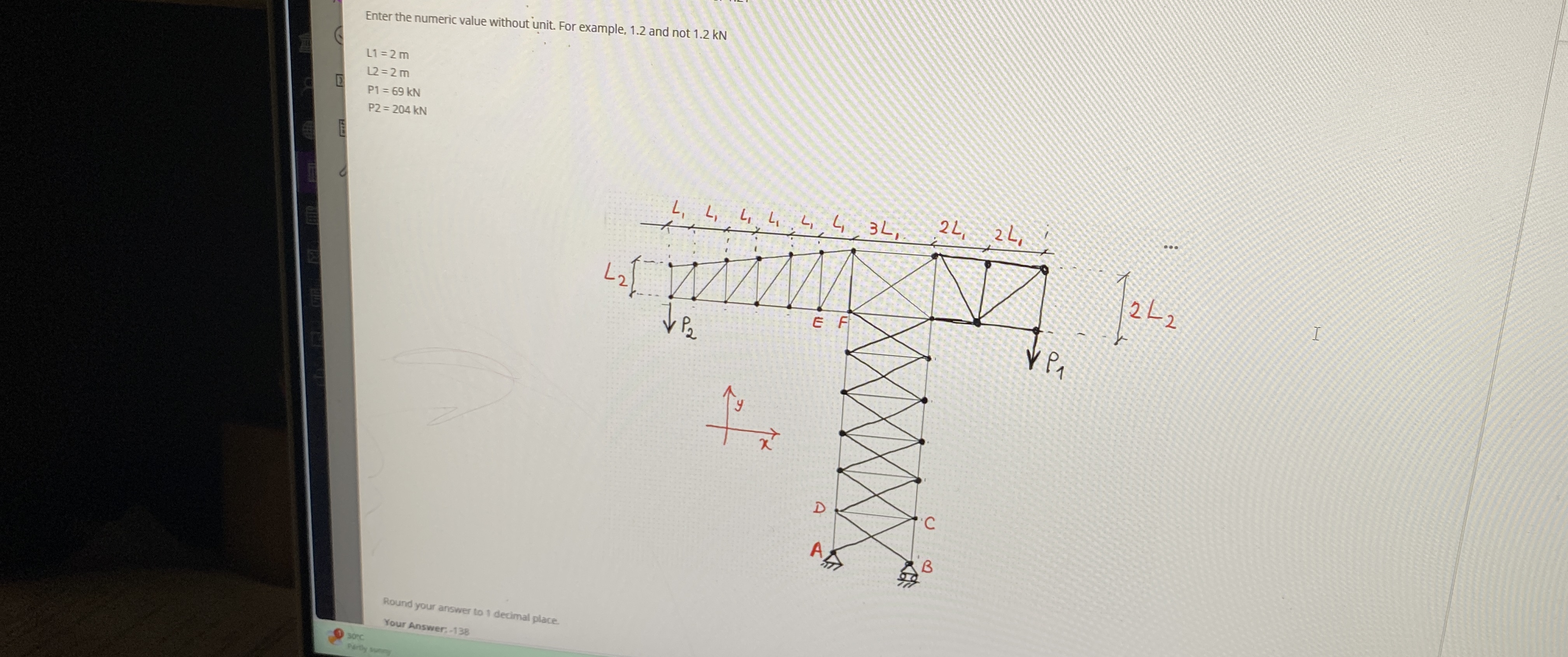 Enter the numeric value without unit. For