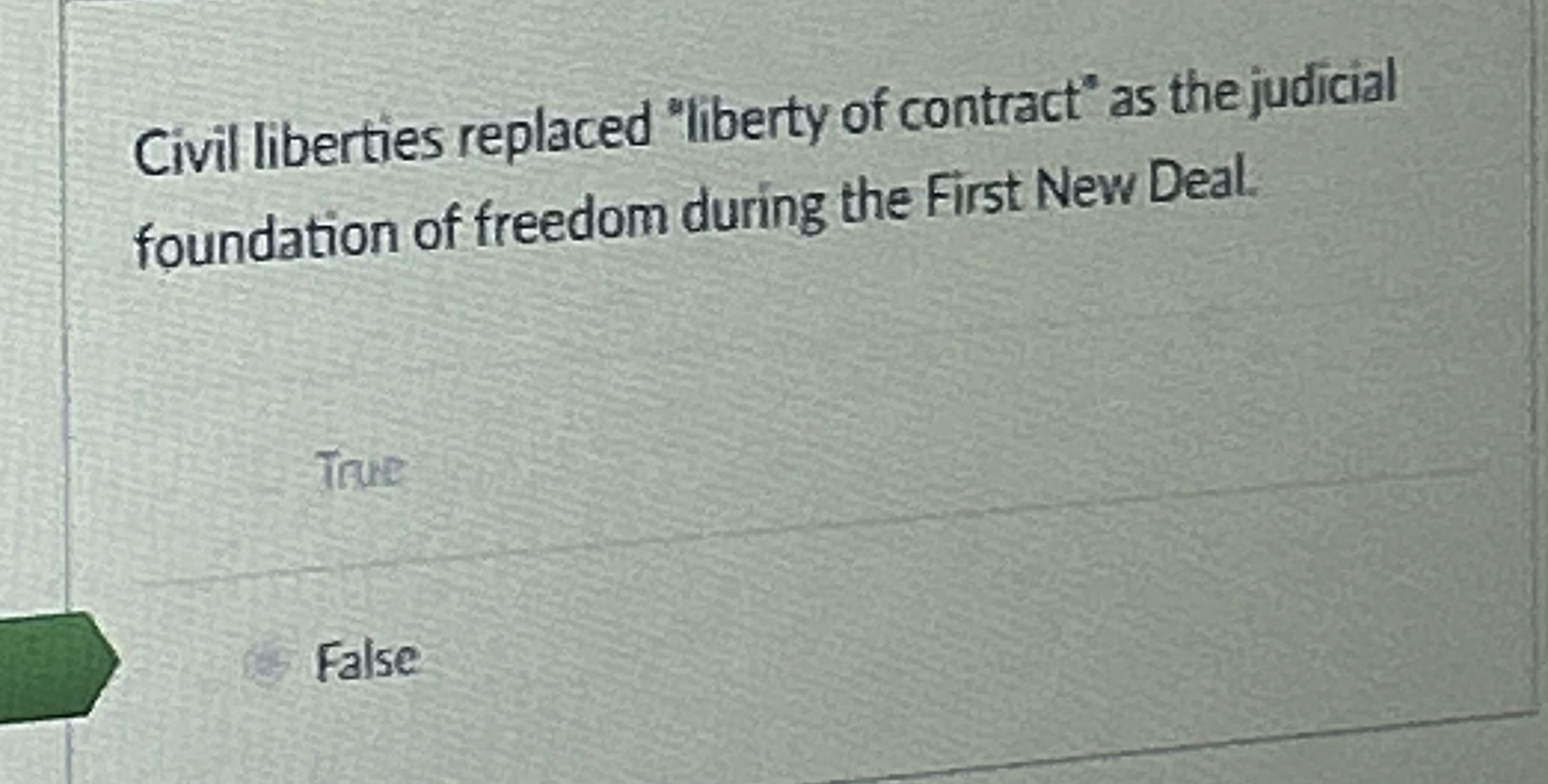 Civil liberties replaced "liberty of contract" as