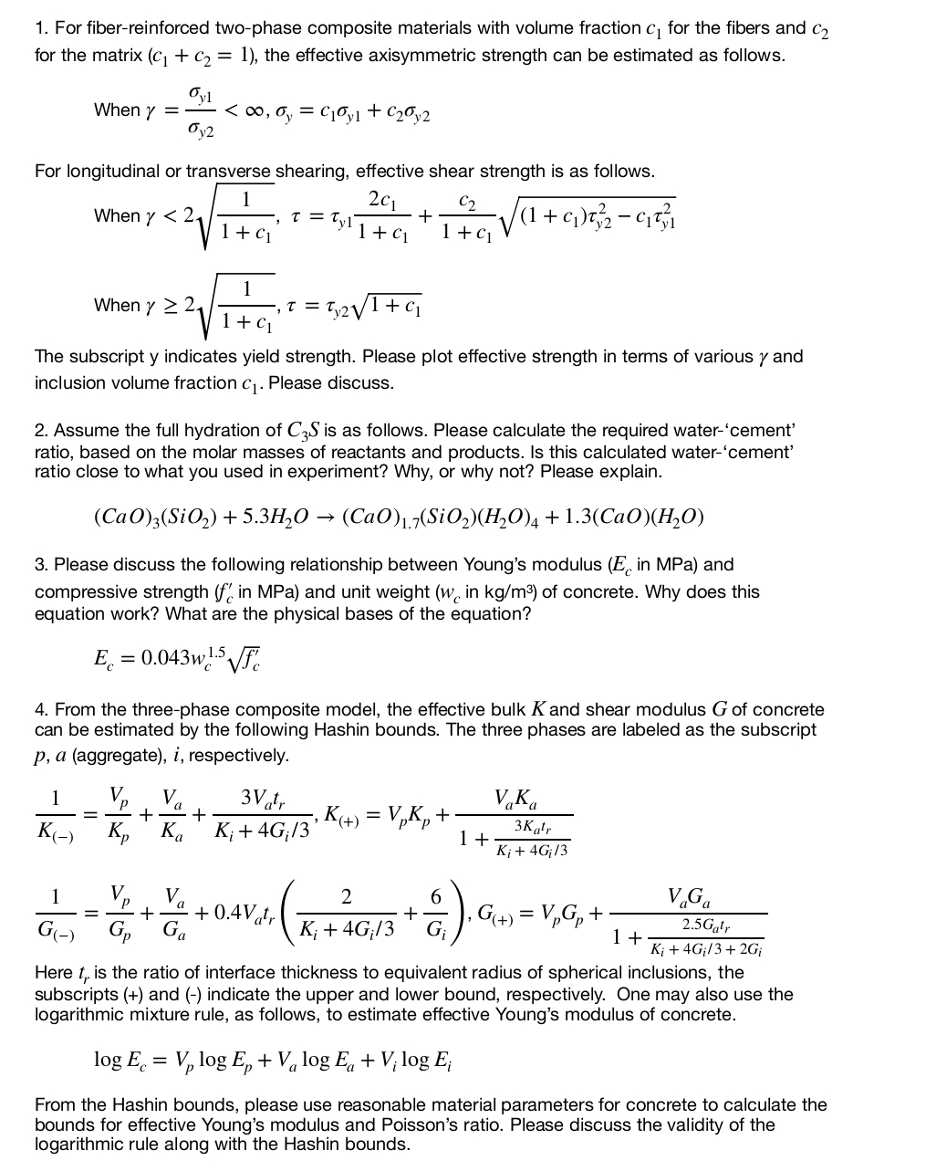 For fiber - reinforced two - phase composite