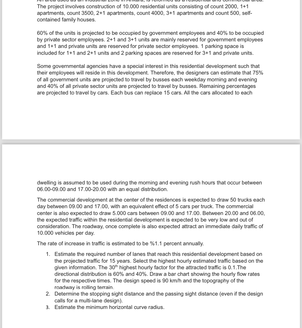 The project involves construction of 1 0 . 0 0 0