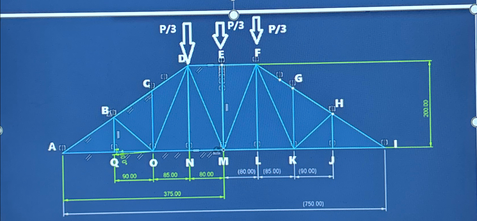 Solve this using the method of sections please