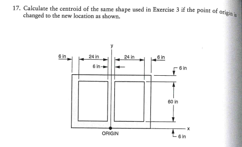 Calculate the centroid of the same shape used in