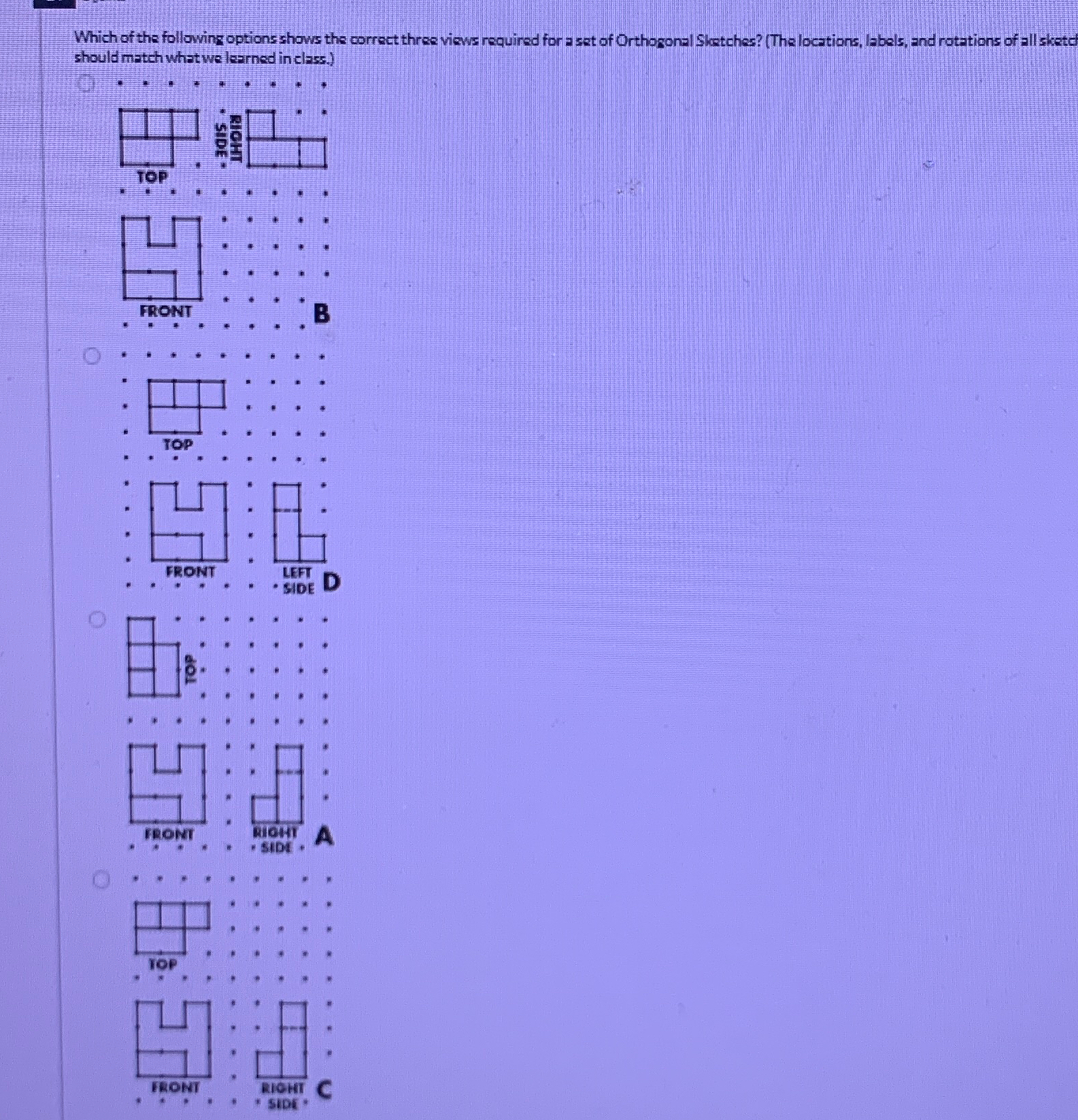 * * . . . FRONT + * * B - . * * . . . . . . : . 1